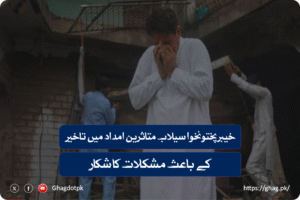 خیبرپختونخوا سیلاب متاثرین امداد میں تاخیر کے باعث مشکلات کا شکار